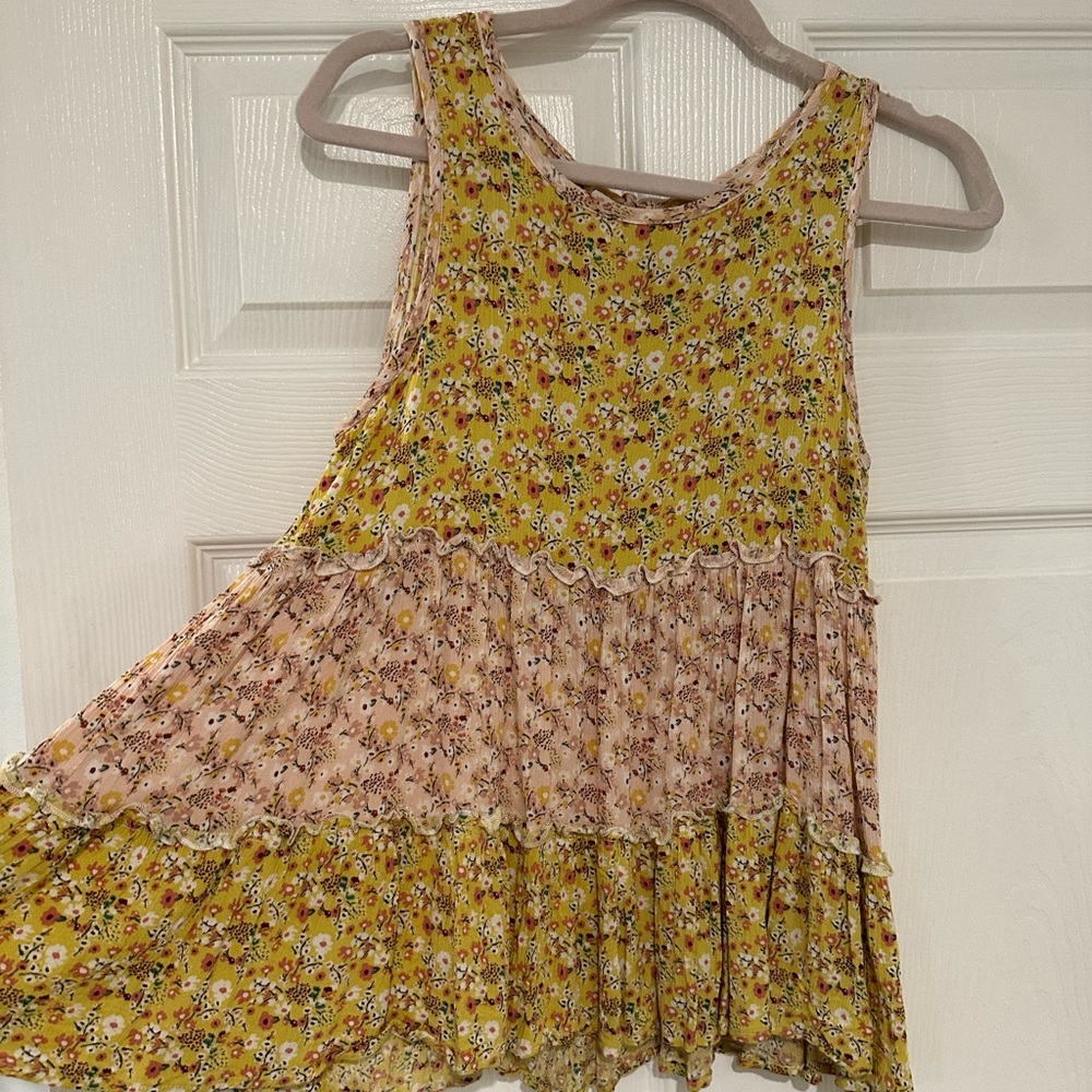 Layered flowy & floral tank